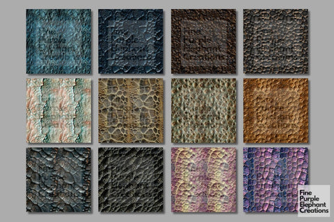Alien Skin Scales Texture Digital Paper - Exotic Monster Reptile Lizard Digital Pattern Fine Purple Elephant Creations 