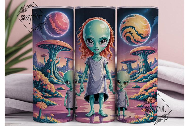 Alien World 20oz Tumbler Wrap Sublimation sassyprint 
