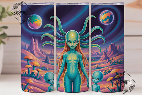 Alien World 20oz Tumbler Wrap Sublimation sassyprint 