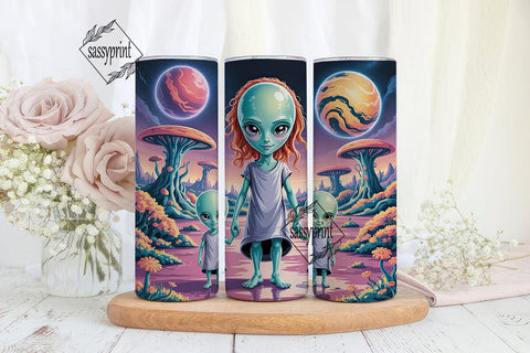 Alien World 20oz Tumbler Wrap Sublimation sassyprint 
