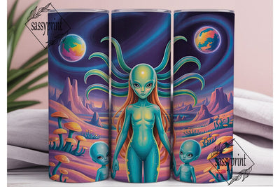 Alien World 20oz Tumbler Wrap Sublimation sassyprint 
