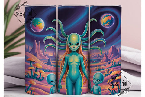 Alien World 20oz Tumbler Wrap Sublimation sassyprint 