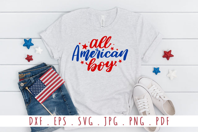 All American Boy SVG Patriotic Quotes SVG dapiyupi store 