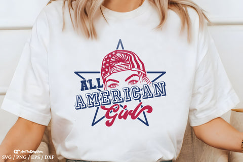 All American Girl Svg, 4th Of July Svg, Independence Day Svg, Patriotic Svg, America Svg SVG Artinrhythm shop 