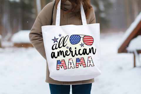 All American mama PNG Design Sublimation Designangry 