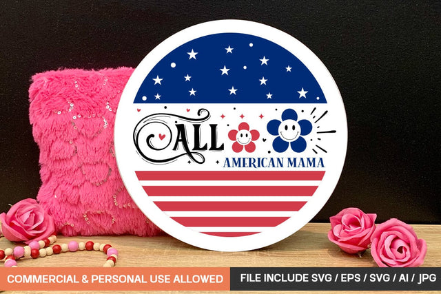 All American Mama Svg SVG designmaster24 