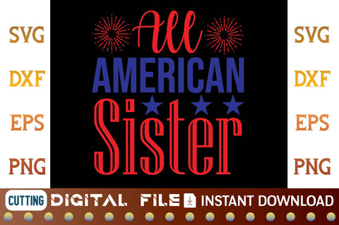 All American Sister svg SVG designer krishna 