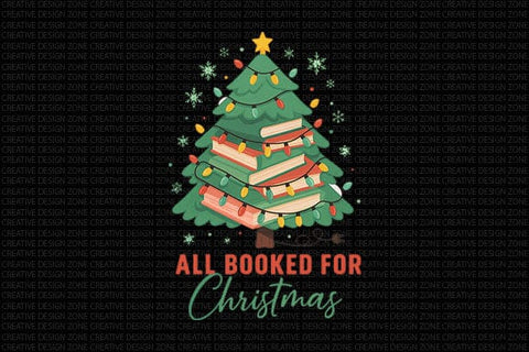 All Booked Christmas Sublimation PNG SVG BillahCrafts 