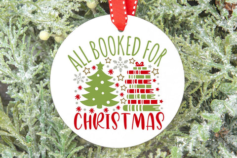 All Booked For Christmas| Christmas Book Lover SVG Cutting Files. SVG CosmosFineArt 