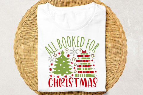 All Booked For Christmas| Christmas Book Lover SVG Cutting Files. SVG CosmosFineArt 
