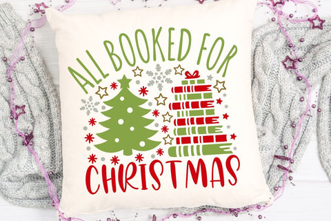 All Booked For Christmas| Christmas Book Lover SVG Cutting Files. SVG CosmosFineArt 