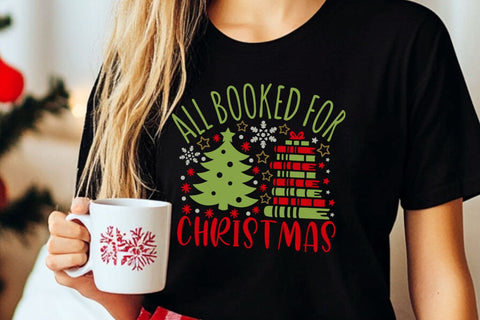 All Booked For Christmas| Christmas Book Lover SVG Cutting Files. SVG CosmosFineArt 