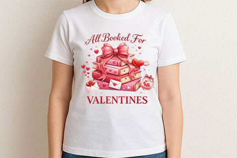 All Booked for Valentines Book Lover PNG SVG BillahCrafts 