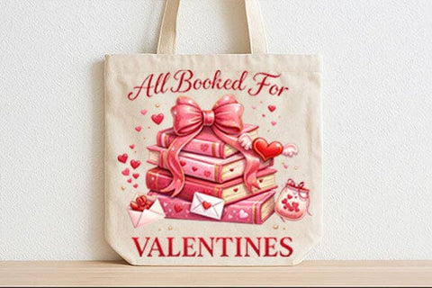 All Booked for Valentines Book Lover PNG SVG BillahCrafts 