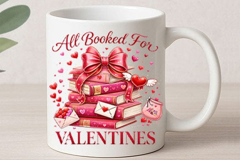 All Booked for Valentines PNG | Book Lover Valentine Sublimation SVG BillahCrafts 