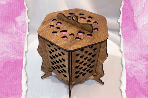 All Heart Hexagon Gift Box SVG cut files for laser cutter SVG Angel on Empire 