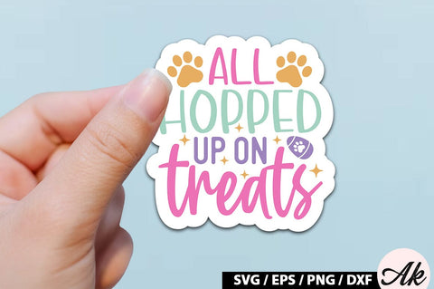 All hopped up on treats SVG Stickers SVG akazaddesign 