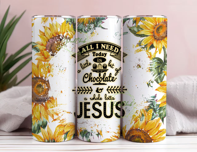 All I need is chocolate and Jesus sublimation tumbler wrap instant download Tumbler wrap Designs Christian png Sublimation PixelChick 
