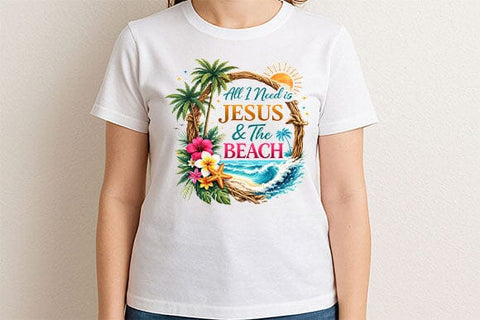 All I Need Is Jesus And The Beach PNG Christian Beach Sublimation SVG BillahCrafts 