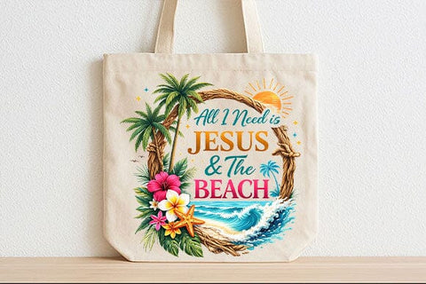 All I Need Is Jesus And The Beach PNG Christian Beach Sublimation SVG BillahCrafts 