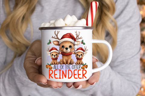 All of the otter reindeer png design Sublimation Regulrcrative 