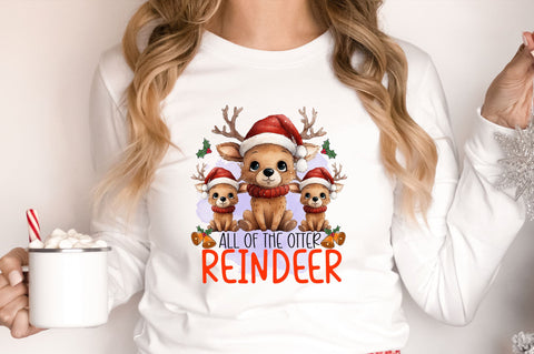 All of the otter reindeer png design Sublimation Regulrcrative 