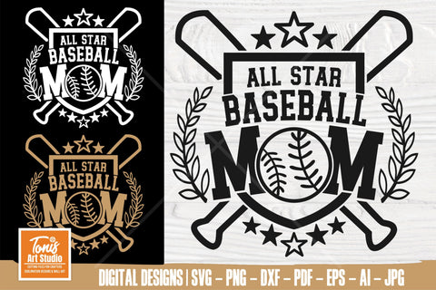 All Star Baseball Mom Svg, Baseball Mom Png, Sport Mom Shirt SVG TonisArtStudio 