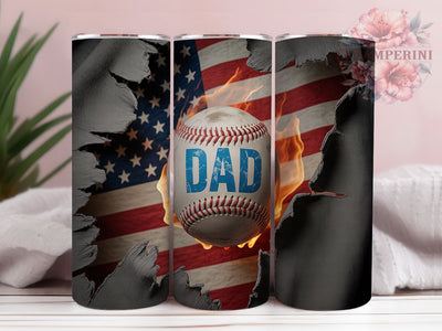 All-Star Dad Patriotic Baseball Tumbler, Sports Dad Tumbler, Patriotic Baseball Design, American Baseball Gift, Baseball Parent Present, Baseball Coach Gift, Sports Father Tumbler Sublimation Li Zamperini 
