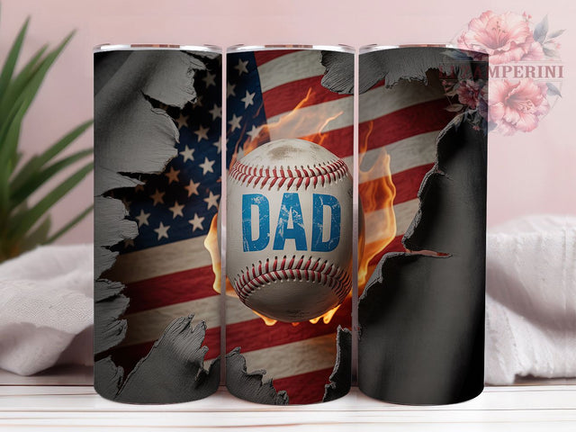 All-Star Dad Patriotic Baseball Tumbler, Sports Dad Tumbler, Patriotic Baseball Design, American Baseball Gift, Baseball Parent Present, Baseball Coach Gift, Sports Father Tumbler Sublimation Li Zamperini 