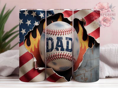 All-Star Dad Patriotic Baseball Tumbler, Sports Dad Tumbler, Patriotic Baseball Design, American Baseball Gift, Baseball Parent Present, Baseball Coach Gift, Sports Father Tumbler Sublimation Li Zamperini 