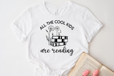 All the cool kids are reading, Reading SVG SVG FiveStarCrafting 