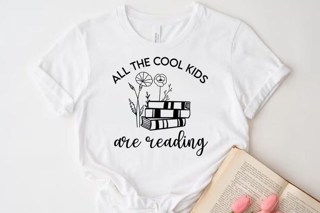 All the cool kids are reading, Reading SVG SVG FiveStarCrafting 