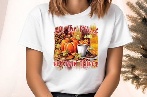 All the plaid and pumpkin things PNG Design Sublimation Designangry 