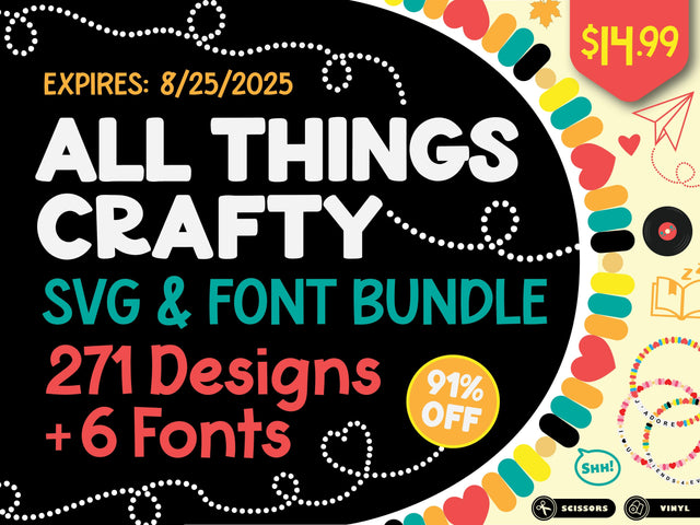 All Things Crafty SVG & Font Bundle Bundle So Fontsy Design Shop 