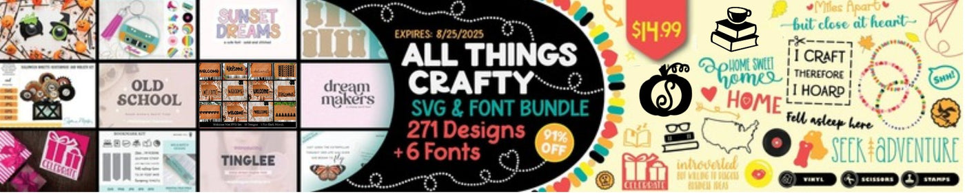 All Things Crafty SVG & Font Bundle | 91% Off [Reg $140]