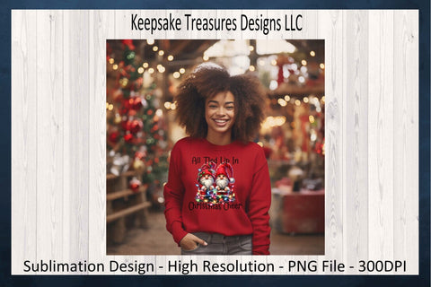 All Tied Up In Christmas Cheer, Christmas Gnome, Sublimation PNG, Gnome Sweatshirt Design, Sublimation Printable PNG, Digital Download Sublimation Keepsake Treasures Designs LLC. 