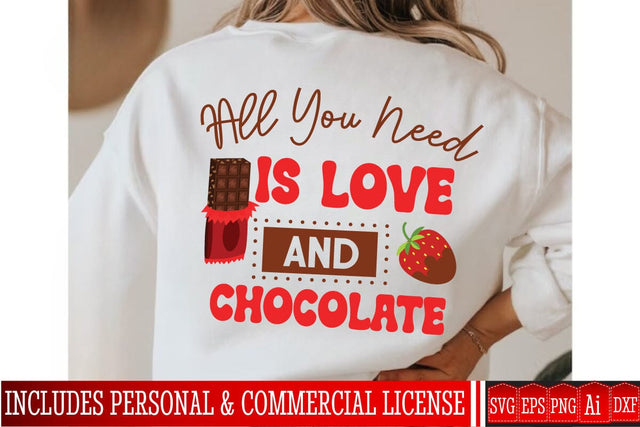All You Need is Love And Chocolate SVG Design,Chocolate Day SVG Design,Chocolate Day Sublimation Design,Chocolate SVG bundle,Chocolate Clipart Design SVG BlackCatsMedia 