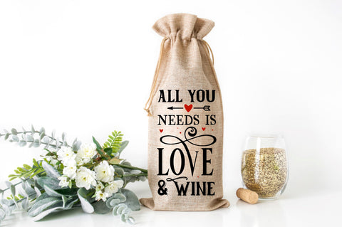 All you needs is love & wine SVG design SVG Regulrcrative 