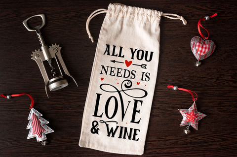 All you needs is love & wine SVG design SVG Regulrcrative 