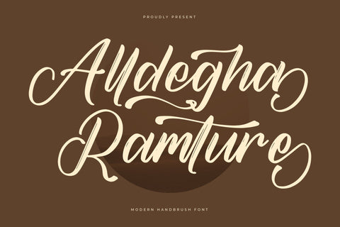 Alldegha Ramture - Modern Handbrush Font Font Letterena Studios 