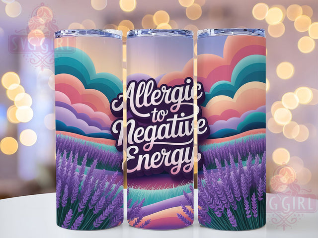Allergic Negative 20oz Tumbler, Affirmation Tumbler, Motivational Wrap, Positive Quote PNG, Sublimation Design, 20oz Tumbler Wrap, Inspirational Cup Design Sublimation SvggirlplusArt 