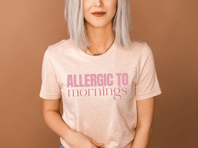 Allergic to Mornings – Funny SVG Cut File SVG So Fontsy VIP Design Shop 