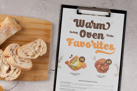 Almond Bread - Bold Script Font Font Mozarella 