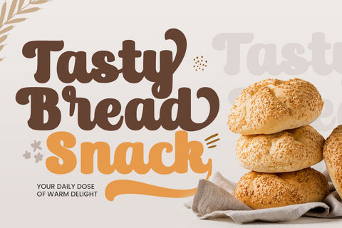 Almond Bread - Bold Script Font Font Mozarella 