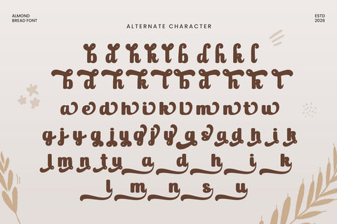 Almond Bread - Bold Script Font Font Mozarella 