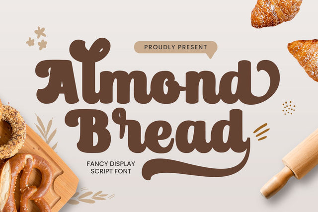 Almond Bread - Bold Script Font Font Mozarella 