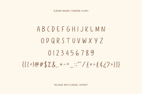 Almond Brown Handwritten Font Font Heinzel Studio 