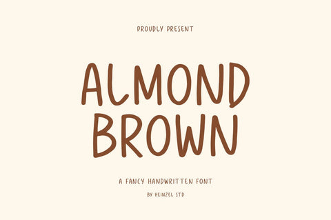 Almond Brown Handwritten Font Font Heinzel Studio 