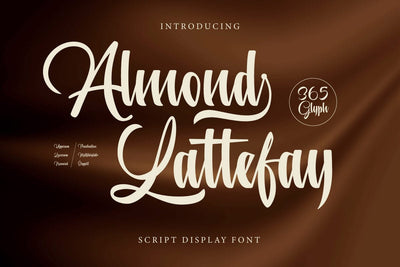 Almond Lattefay - Script Font Font twinletter 