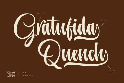 Almond Lattefay - Script Font Font twinletter 